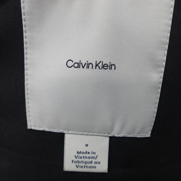 Calvin Klein Women's Soft Crepe Blazer Black- Size 8 - Picture 8 of 9